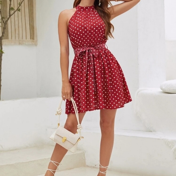 SHEIN Dresses & Skirts - Shein Polka Dot Dress L (8/10)